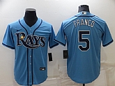 Rays 5 Wander Franco Blue Nike Cool Base Jersey,baseball caps,new era cap wholesale,wholesale hats